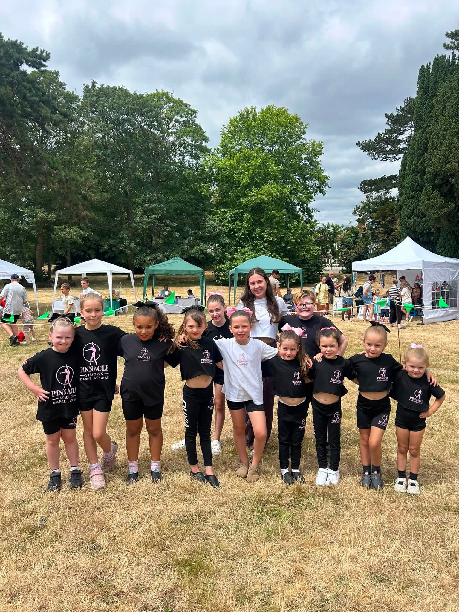 Pinnacle dancers at a community performance