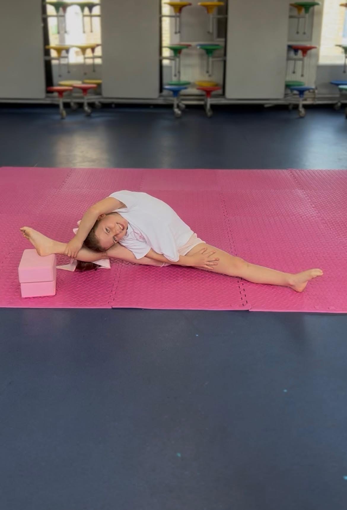 A dancer developing flexibility