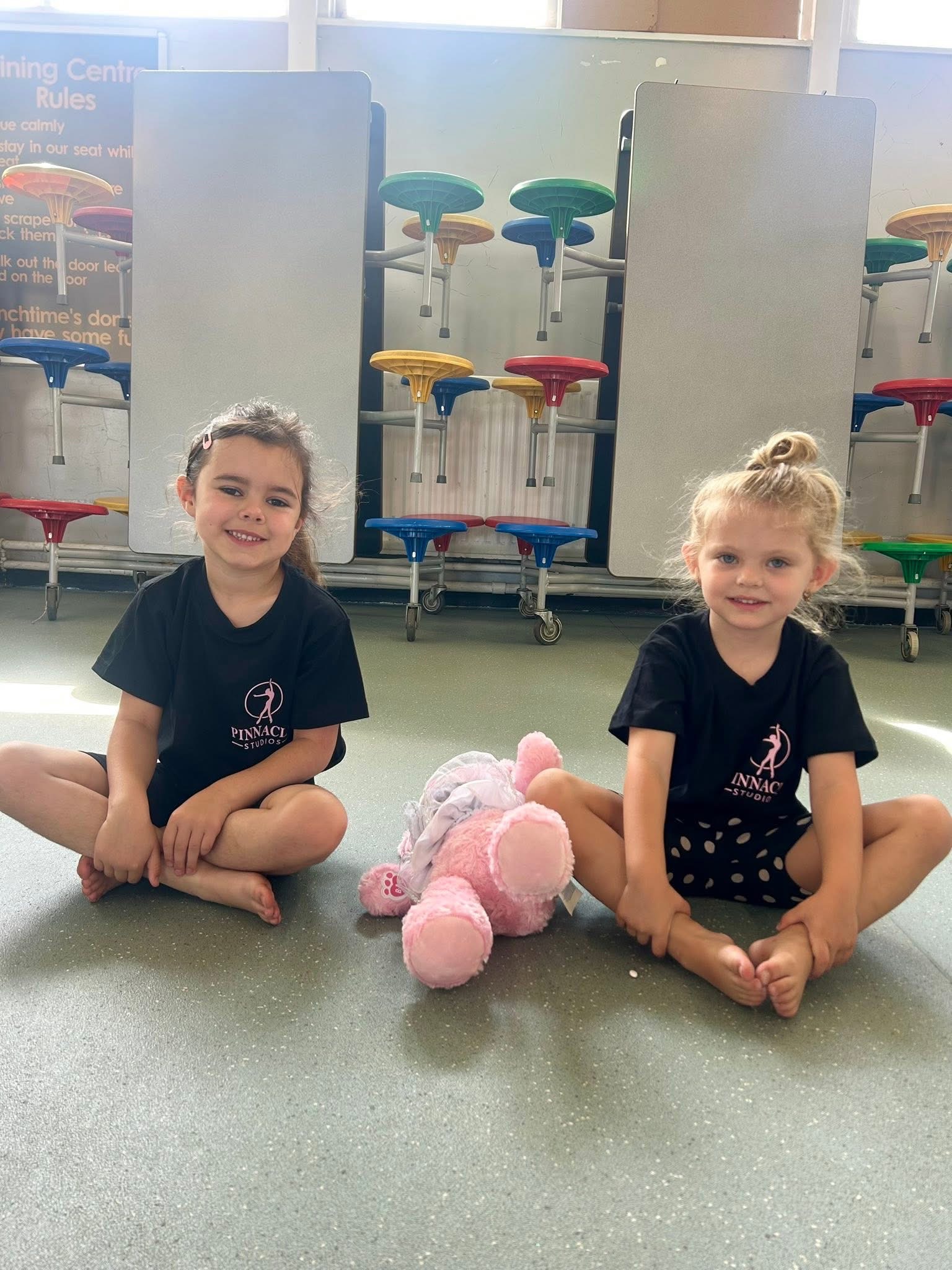 Young Pinnacle dancers together after class
